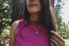 Load image into Gallery viewer, Chrysoprase Sol Charm Necklace