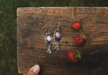 Load image into Gallery viewer, Pink Opal Spring Chick Dangles