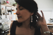 Load image into Gallery viewer, Pink Opal Ray Dangles
