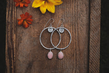 Load image into Gallery viewer, Pink Opal Big Sky Hoops