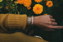 Load image into Gallery viewer, Pink Opal Stamped Cuff