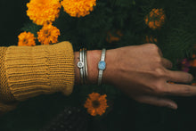 Load image into Gallery viewer, Moonstone Stamped Cuff