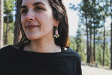 Load image into Gallery viewer, Pink Opal + Peridot Bloom Earrings