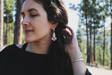 Load image into Gallery viewer, Pink Opal + Peridot Bloom Earrings