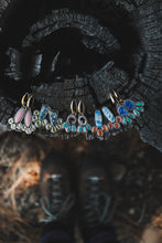 Load image into Gallery viewer, Pink Opal + Peridot Bloom Earrings