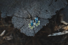 Load image into Gallery viewer, Jasper + Peridot Bloom Studs