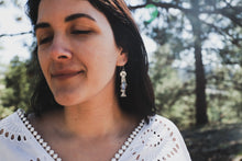 Load image into Gallery viewer, Moonstone Rising Trout Earrings