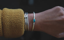 Load image into Gallery viewer, Turquoise: Simple Stone Cuff