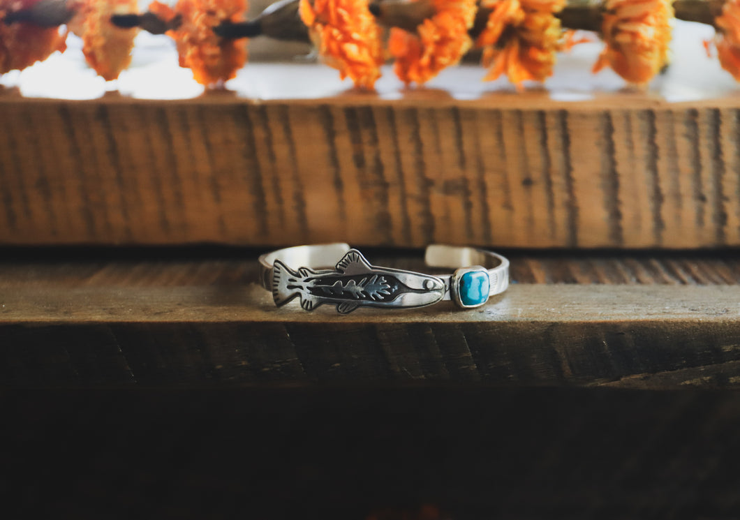 Wildflower Trout Cuff: Turquoise