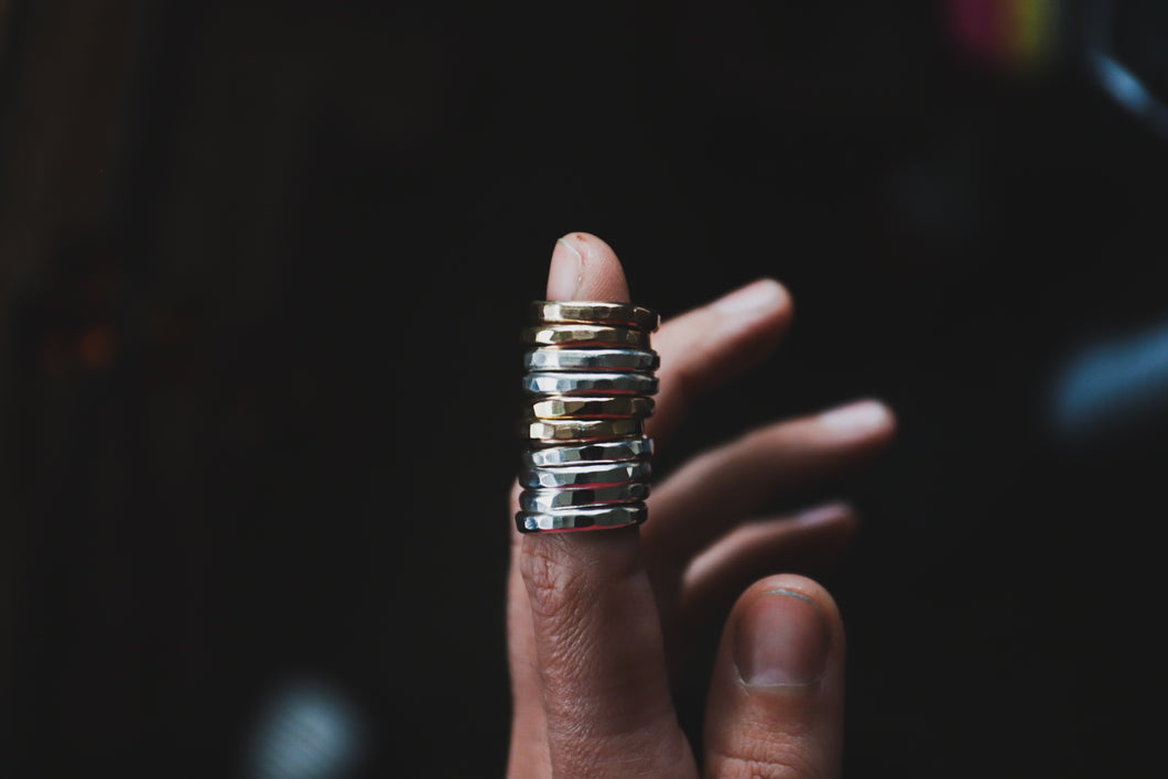 Hammered Stacker Rings!