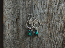 Load image into Gallery viewer, High Noon Turquoise Hoops
