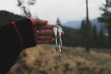 Load image into Gallery viewer, Montana Hoop Studs - White Buffalo
