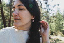 Load image into Gallery viewer, Pink Opal Huggies
