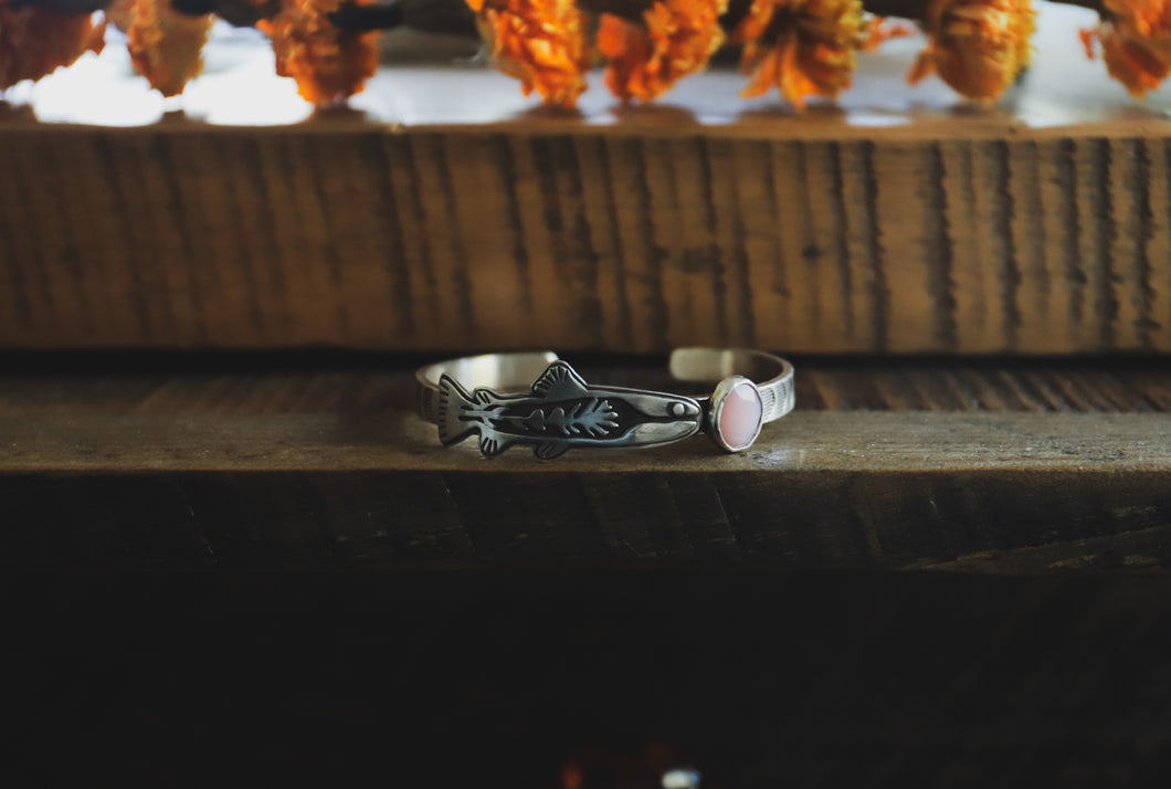 Wildflower Trout Cuff: Pink Opal