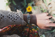 Load image into Gallery viewer, Wildflower Trout Cuff: Turquoise
