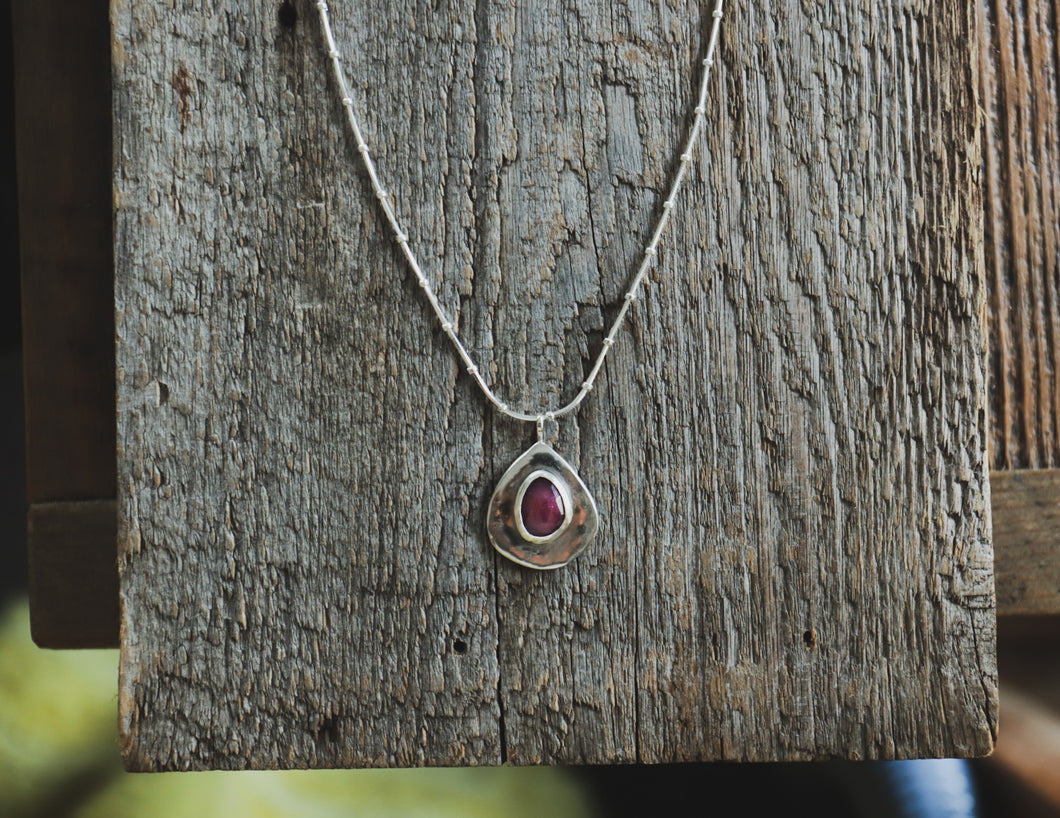 Ruby Drop Necklace