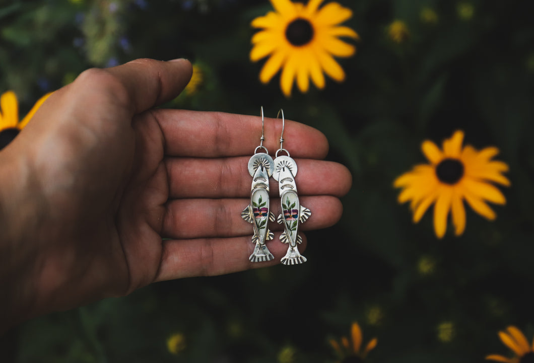 Flower Trout Earrings