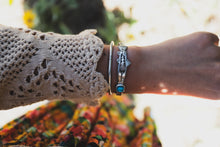 Load image into Gallery viewer, Wildflower Trout Cuff: Turquoise
