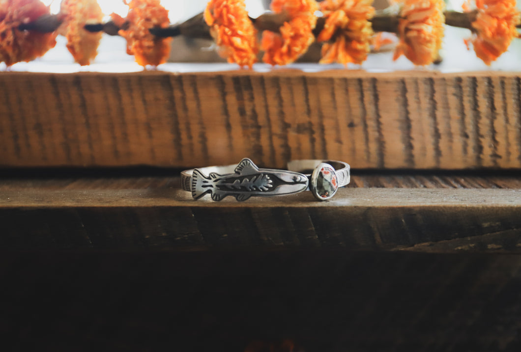 Wildflower Trout Cuff: Ocean Jasper