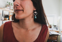 Load image into Gallery viewer, High Noon Turquoise Hoops
