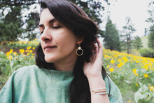 Load image into Gallery viewer, Gold Sun Hoops
