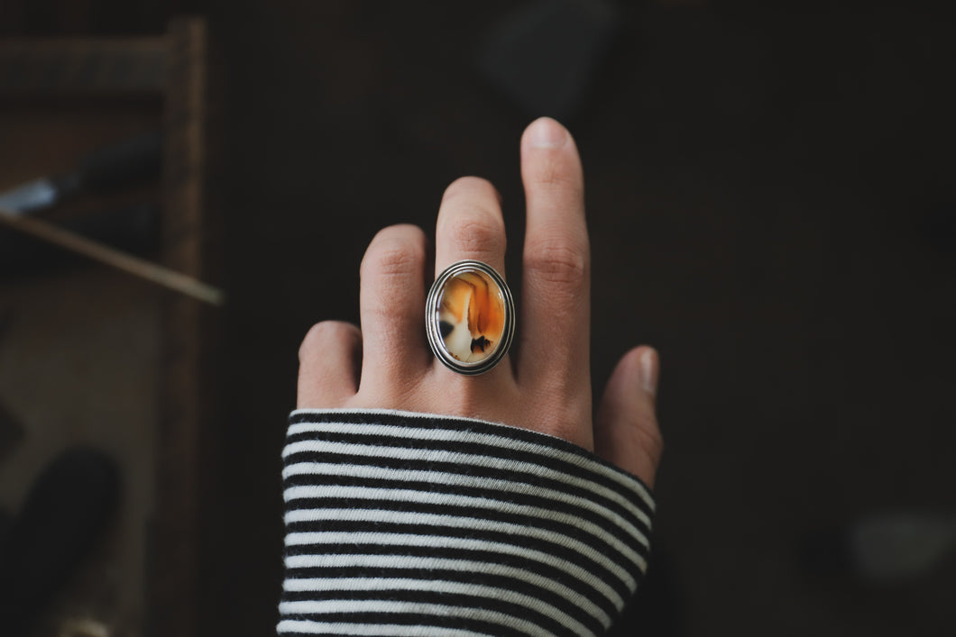 7.5: Montana Agate Ring