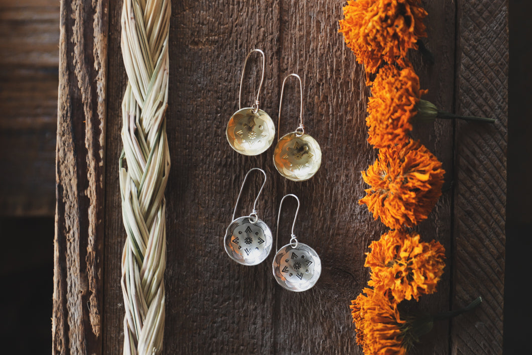 Stamped Disk Dangles