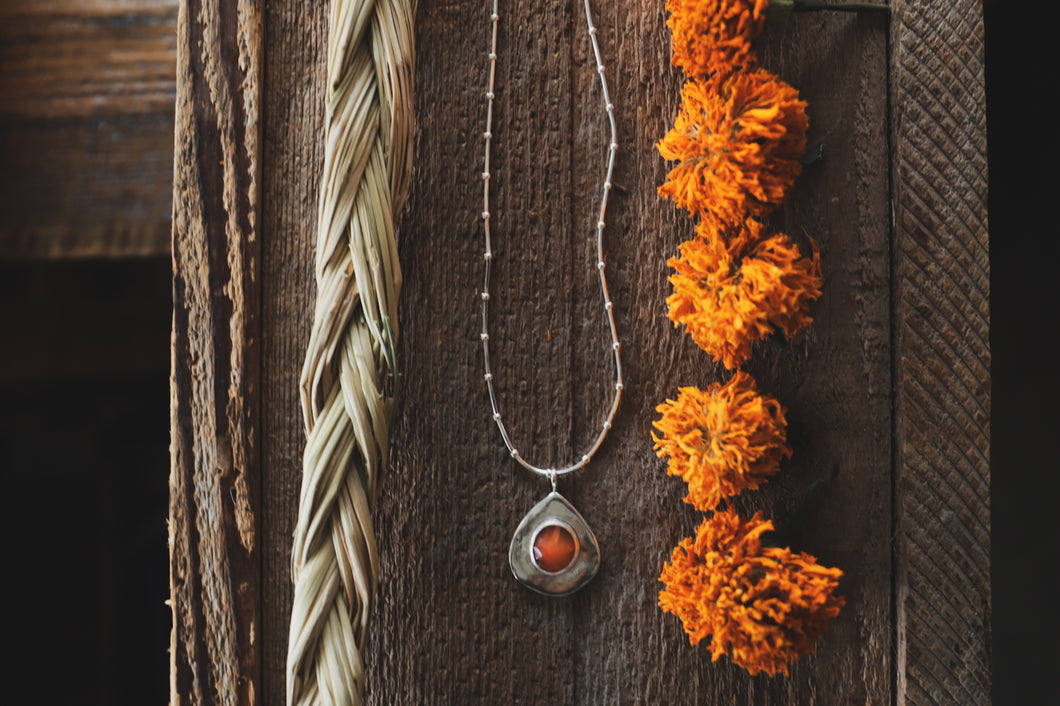 Carnelian Drop Necklace