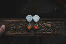 Load image into Gallery viewer, Carnelian Shield Posts
