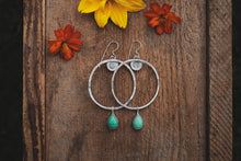 Load image into Gallery viewer, Chrysoprase Big Sky Hoops

