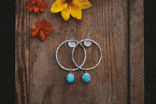 Load image into Gallery viewer, Turquoise Big Sky Hoops
