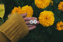 Load image into Gallery viewer, Lapis Tiny Bloom Dangles
