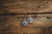Load image into Gallery viewer, Turquoise Tiny Bloom Dangles
