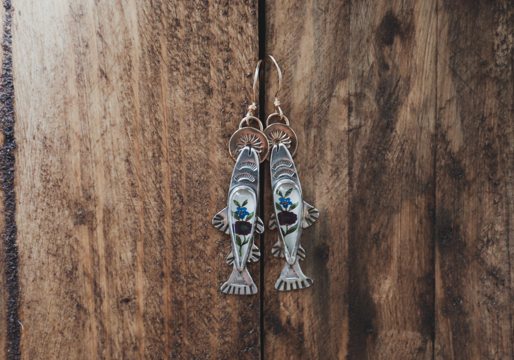 Flower Trout Earrings