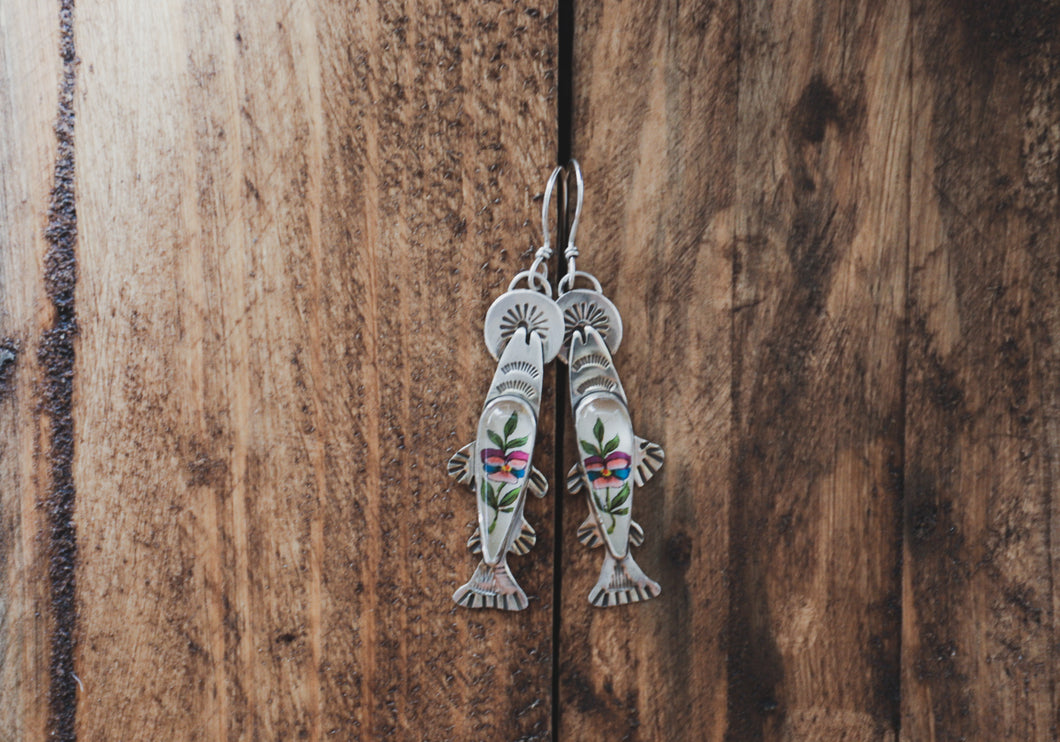 Flower Trout Earrings