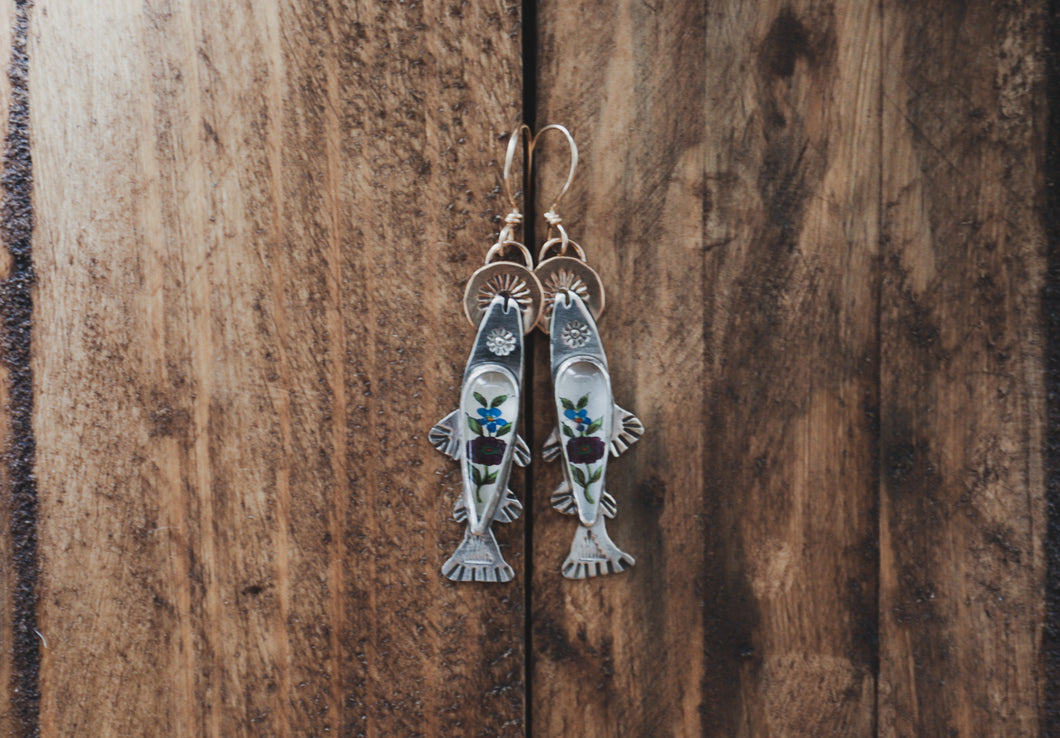 Flower Trout Earrings