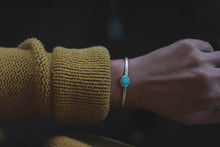Load image into Gallery viewer, Turquoise: Simple Stone Cuff
