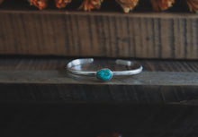 Load image into Gallery viewer, Turquoise: Simple Stone Cuff
