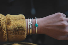Load image into Gallery viewer, Turquoise: Simple Stone Cuff
